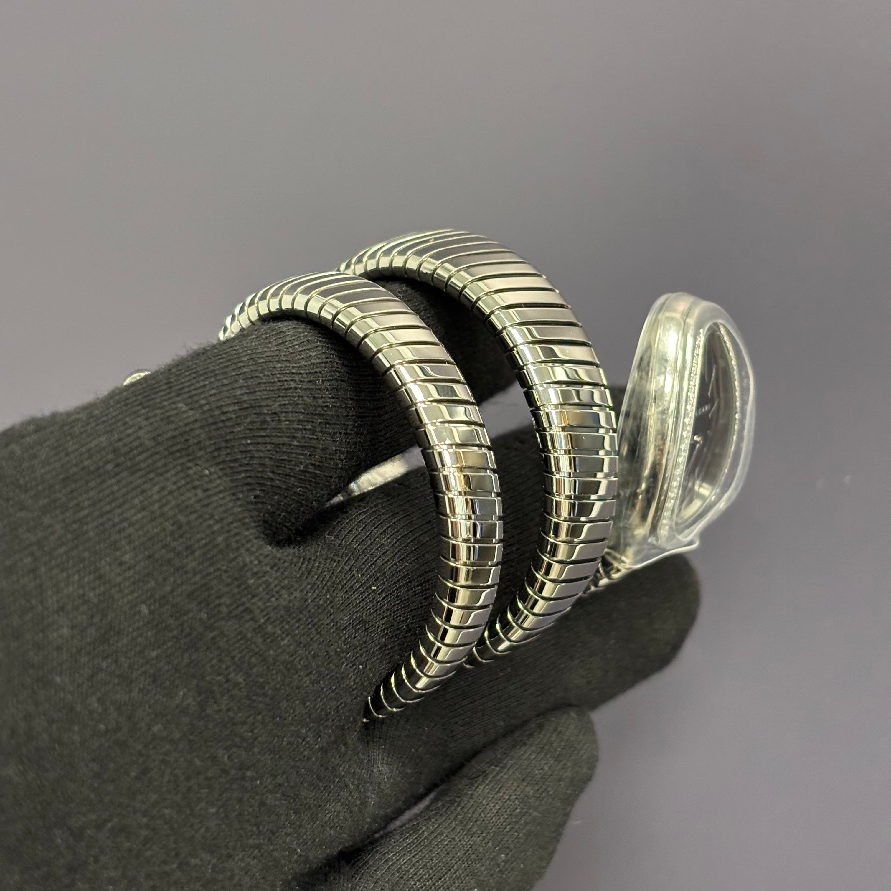 Bvlgari Serpenti 35mm Black Dial Watch Ref# 103818 - Happy Jewelers Fine Jewelry Lifetime Warranty