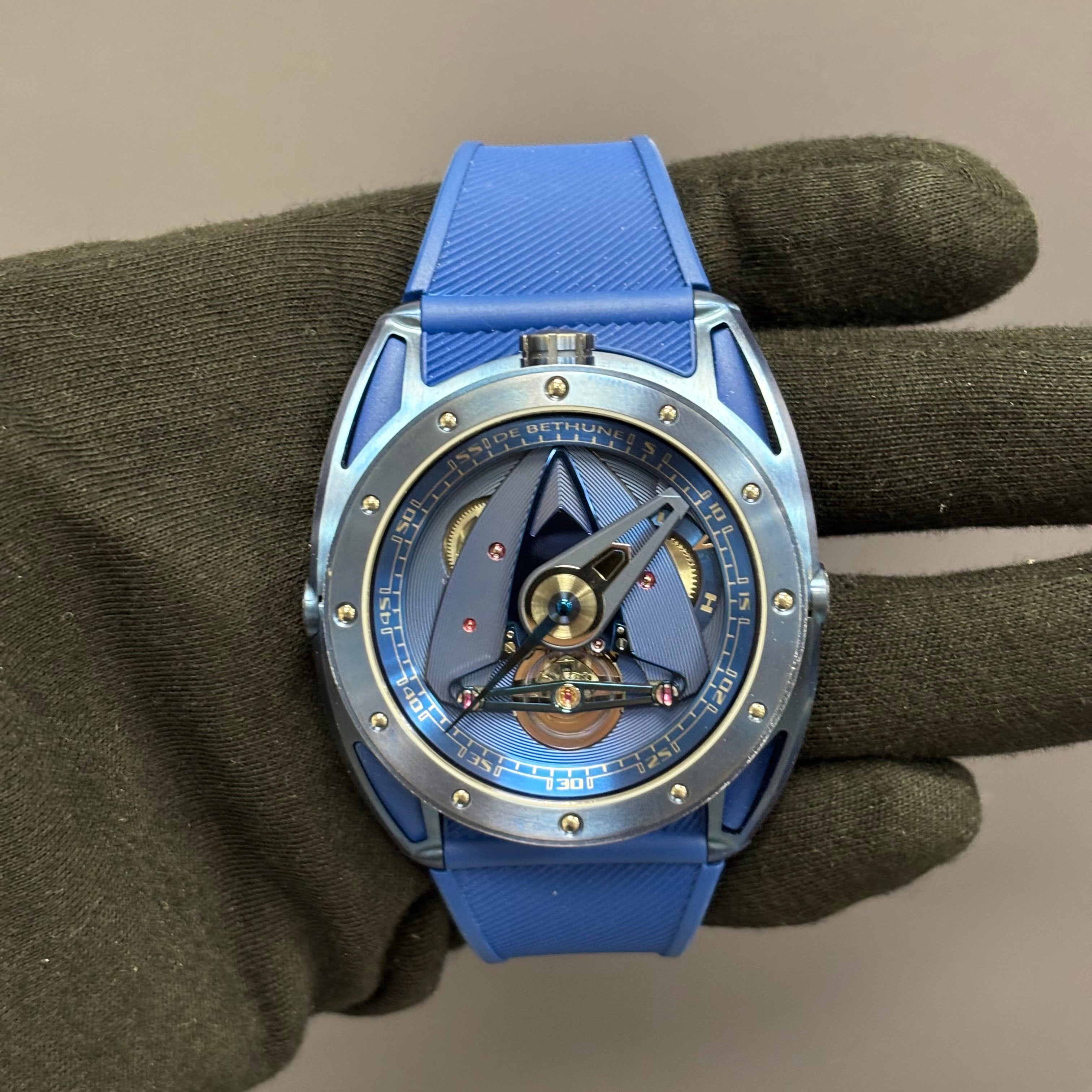 De Bethune DB28 GT 44mm Blue Dial Watch Ref# CS157 - Happy Jewelers Fine Jewelry Lifetime Warranty