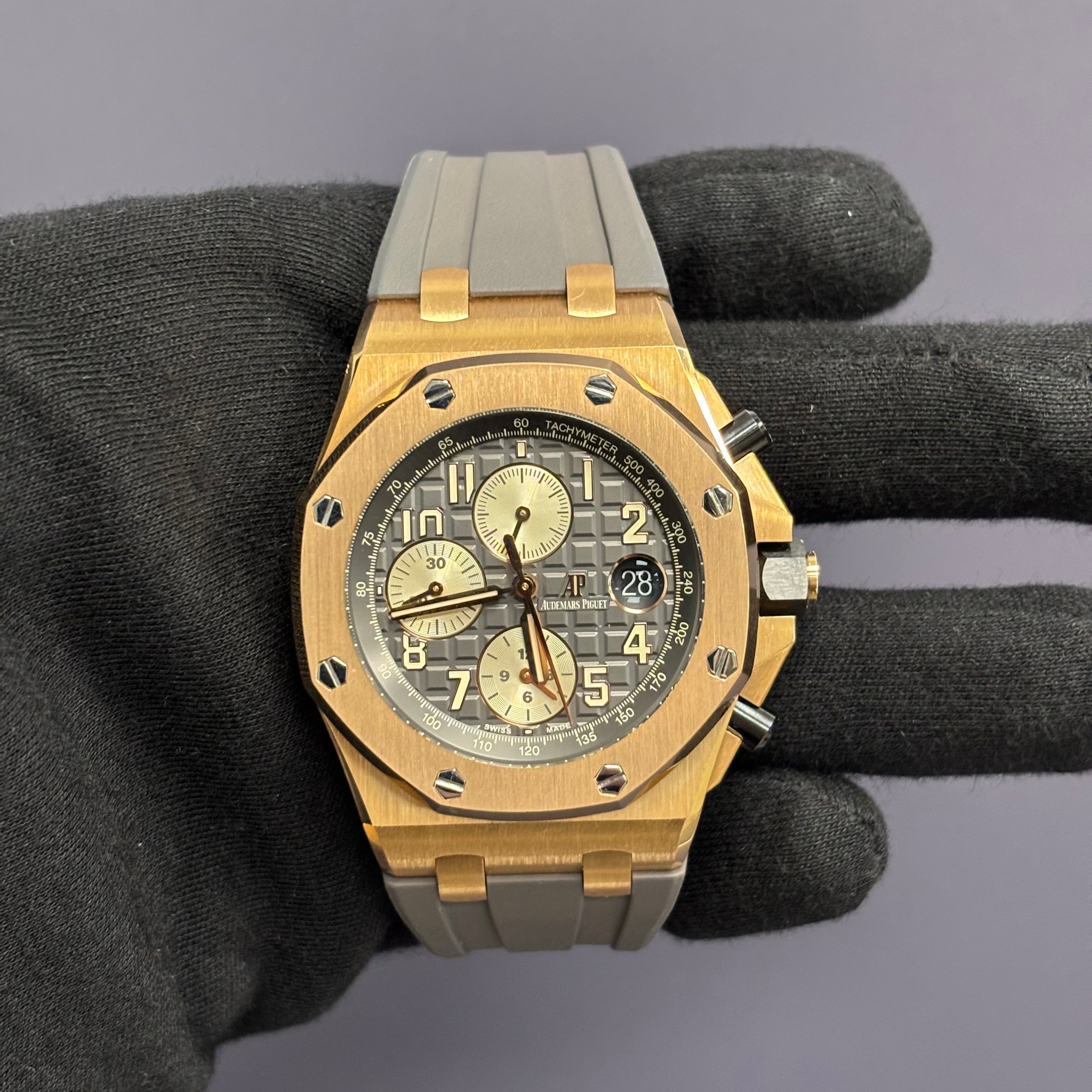 Audemars Piguet Royal Oak 42mm Grey Dial Watch Ref# 26470OR.OO.A125CR.01 - Happy Jewelers Fine Jewelry Lifetime Warranty