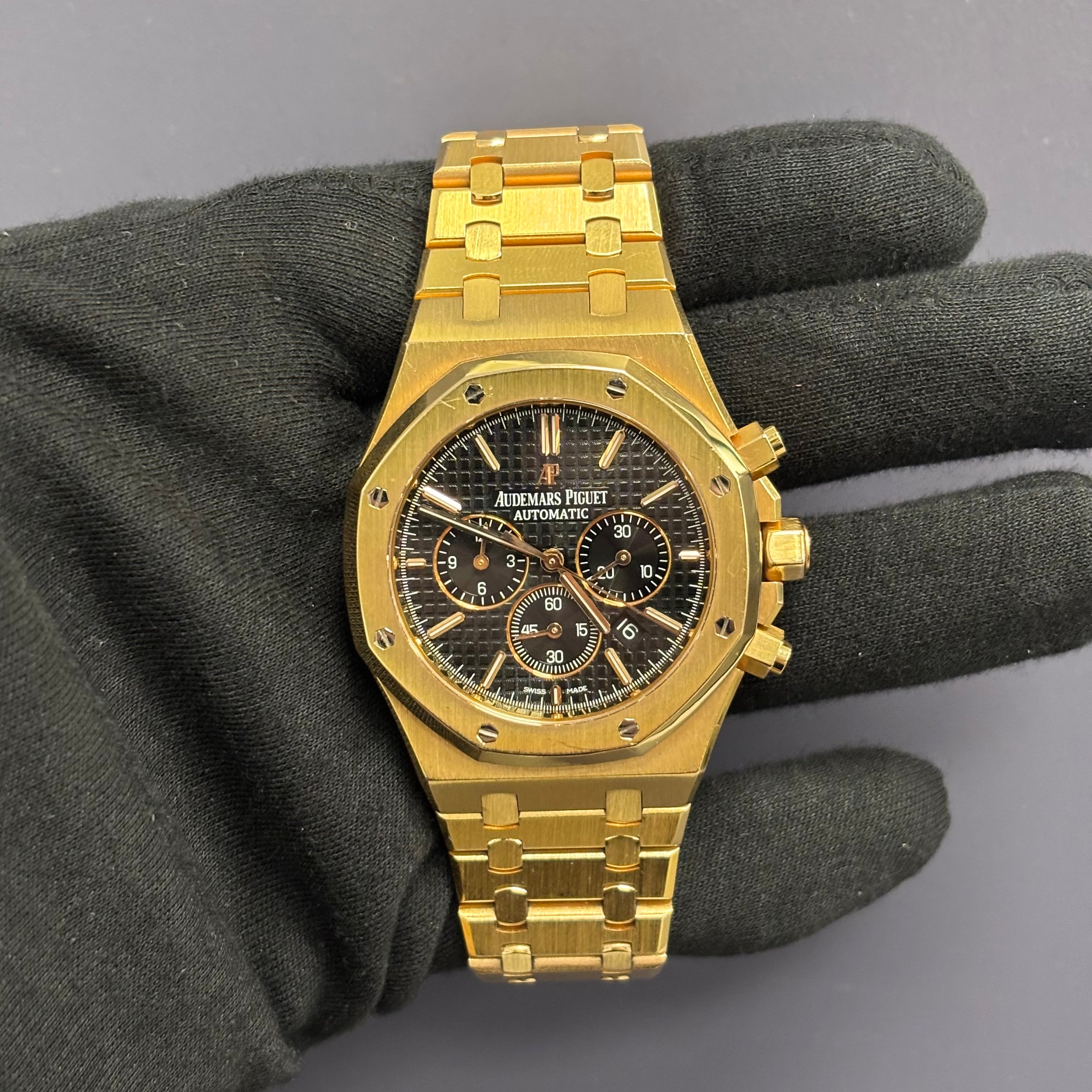 Audemars Piguet Royal Oak 41mm Black Dial Watch Ref# 26320OR.OO.1220OR.01 - Happy Jewelers Fine Jewelry Lifetime Warranty