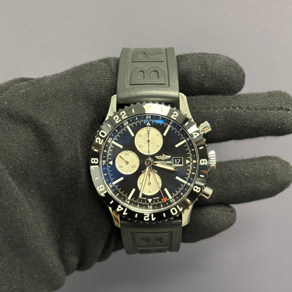 Breitling Chronoliner 46mm Black Dial Watch Ref# Y2431012/BE10 - Happy Jewelers Fine Jewelry Lifetime Warranty