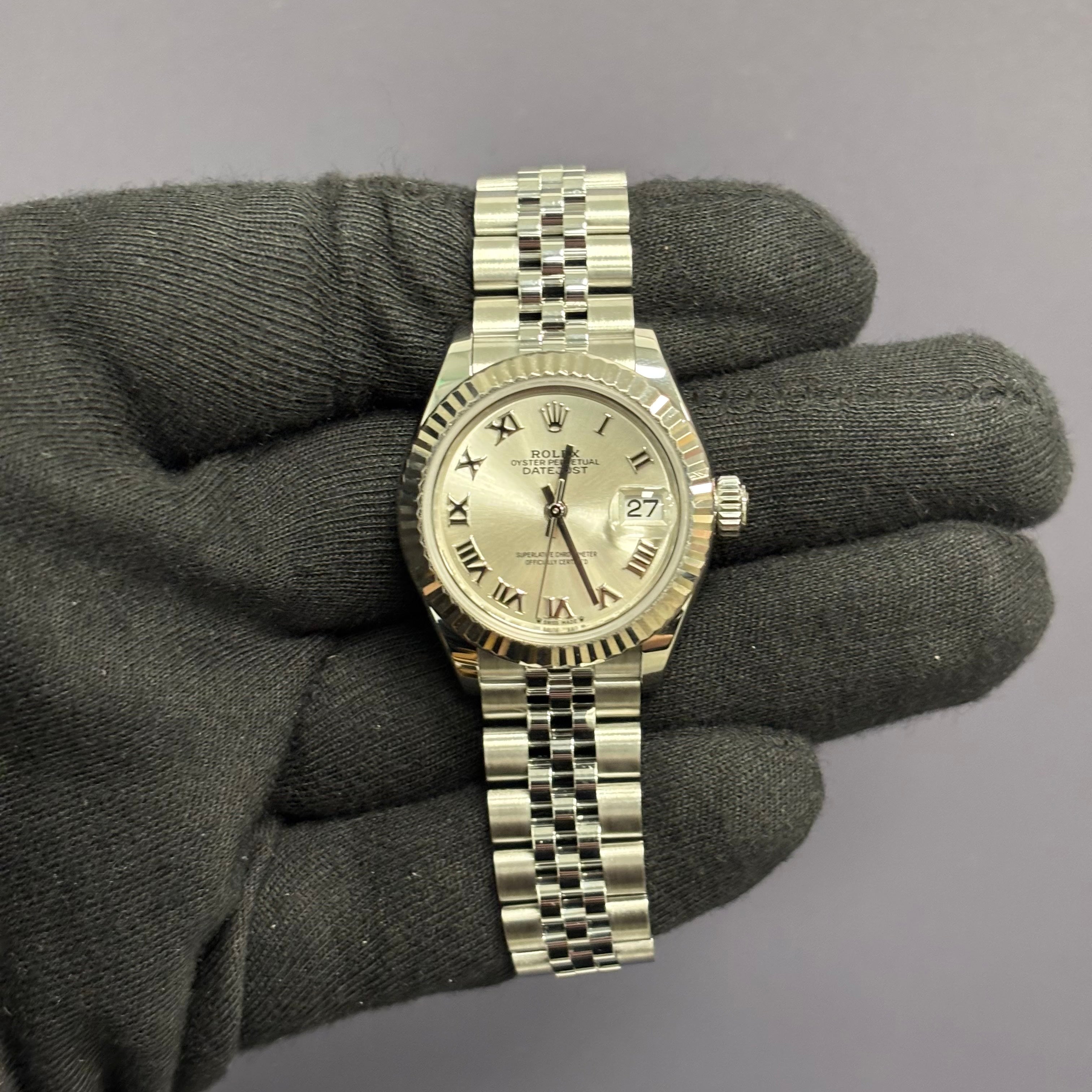 Rolex Datejust 28mm Silver Dial Watch Ref# 279174 - Happy Jewelers Fine Jewelry Lifetime Warranty