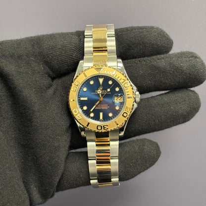 Rolex Yacht-Master 35mm Blue Dial Watch Ref# 68623 - Happy Jewelers Fine Jewelry Lifetime Warranty
