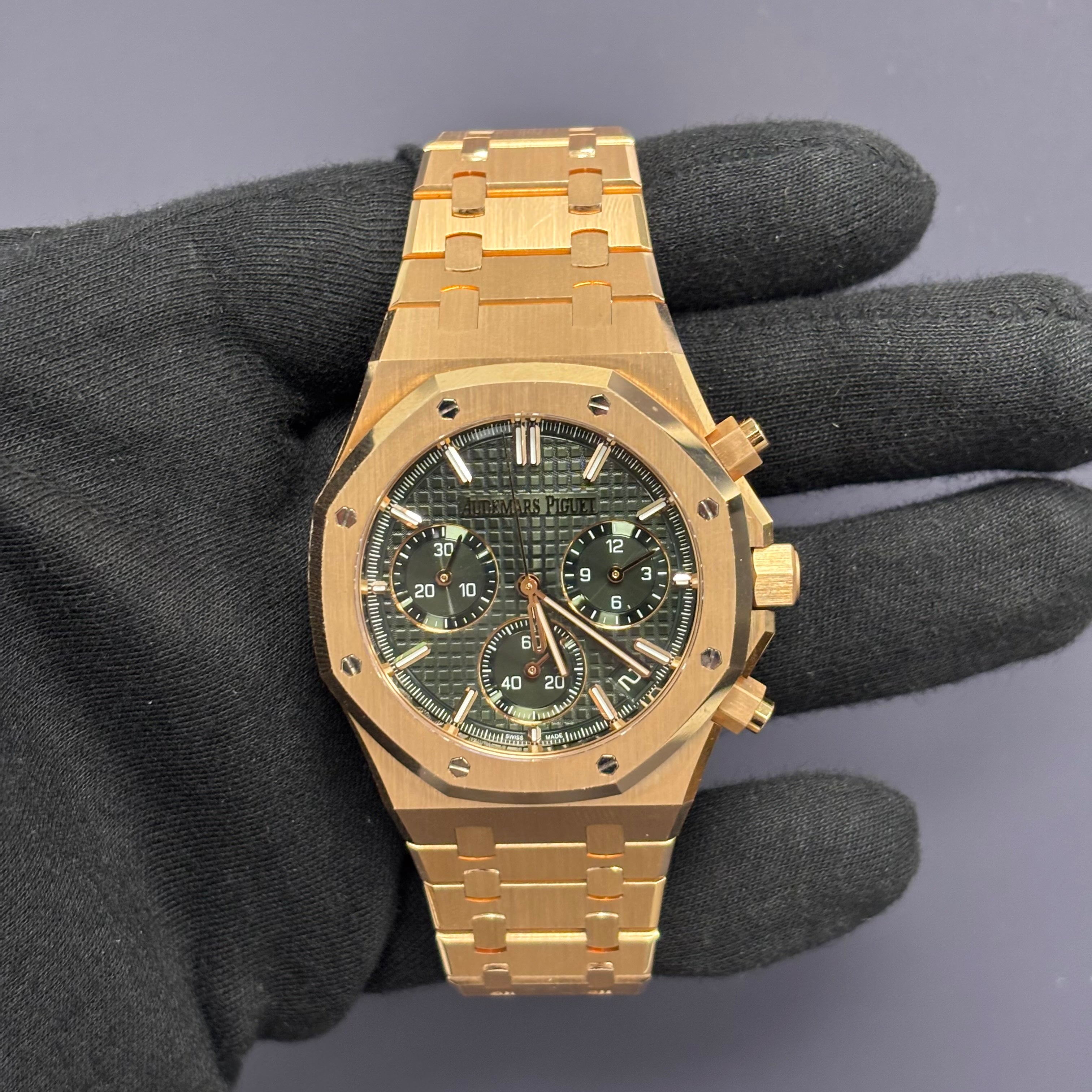 Audemars Piguet Royal Oak 41mm Green Dial Watch Ref# 26240OR.OO.1320OR.08 - Happy Jewelers Fine Jewelry Lifetime Warranty