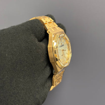 Audemars Piguet Royal Oak 34mm Silver Dial Watch Ref# 77351OR.ZZ.1261OR.01 - Happy Jewelers Fine Jewelry Lifetime Warranty