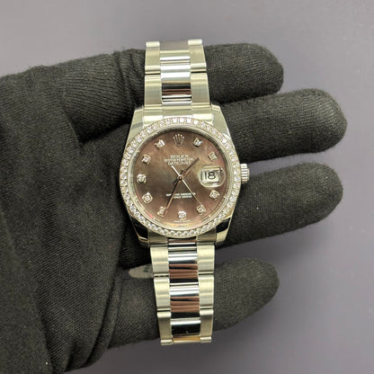 Rolex Datejust 36mm MOP Dial Watch Ref# 116244 - Happy Jewelers Fine Jewelry Lifetime Warranty