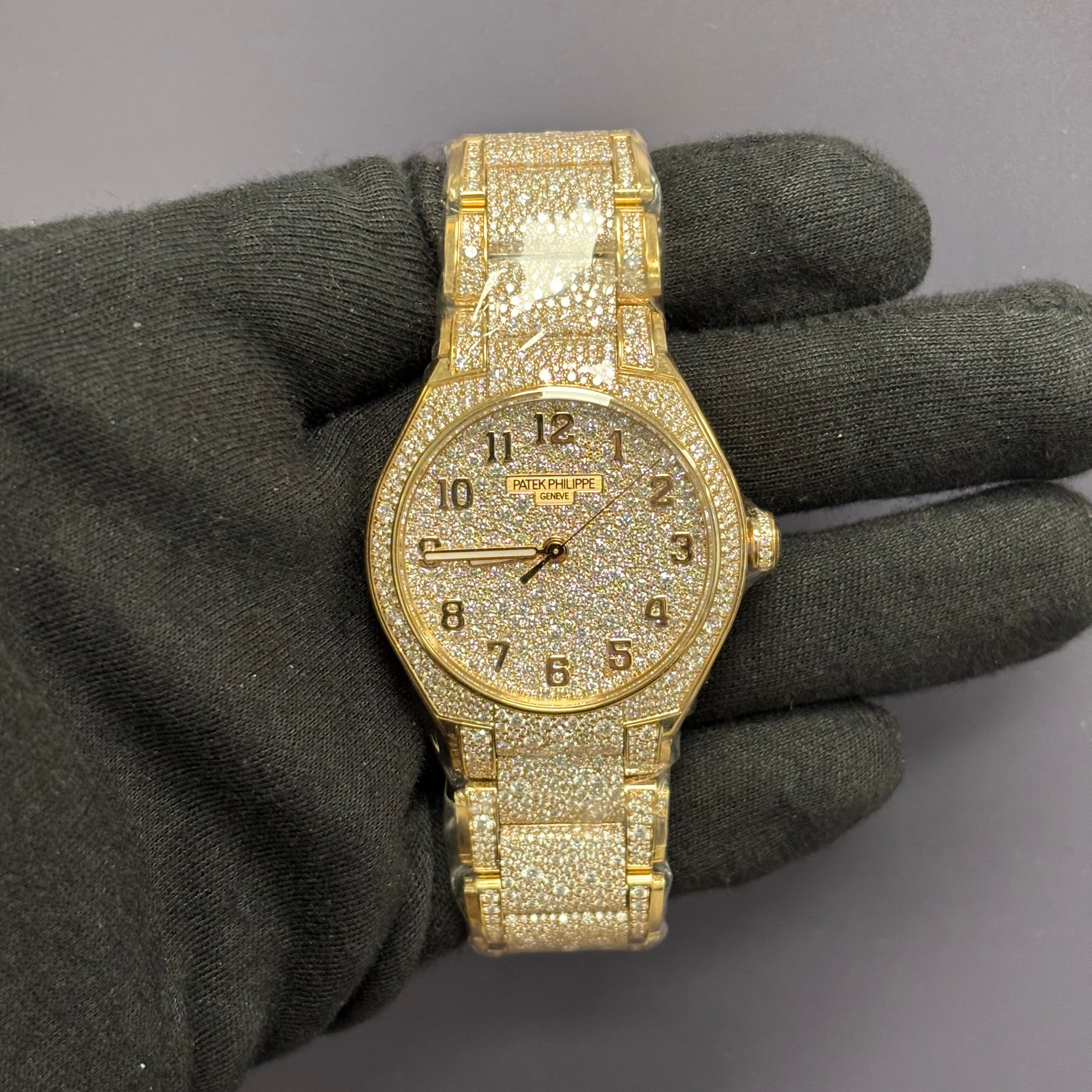 Patek Philippe Twenty-4 36mm Pave Dial Watch Ref# 7300/1450R-001 - Happy Jewelers Fine Jewelry Lifetime Warranty