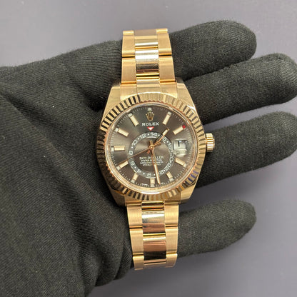 Rolex Sky-Dweller 42mm Rhodium Dial Watch Ref# 326935 - Happy Jewelers Fine Jewelry Lifetime Warranty