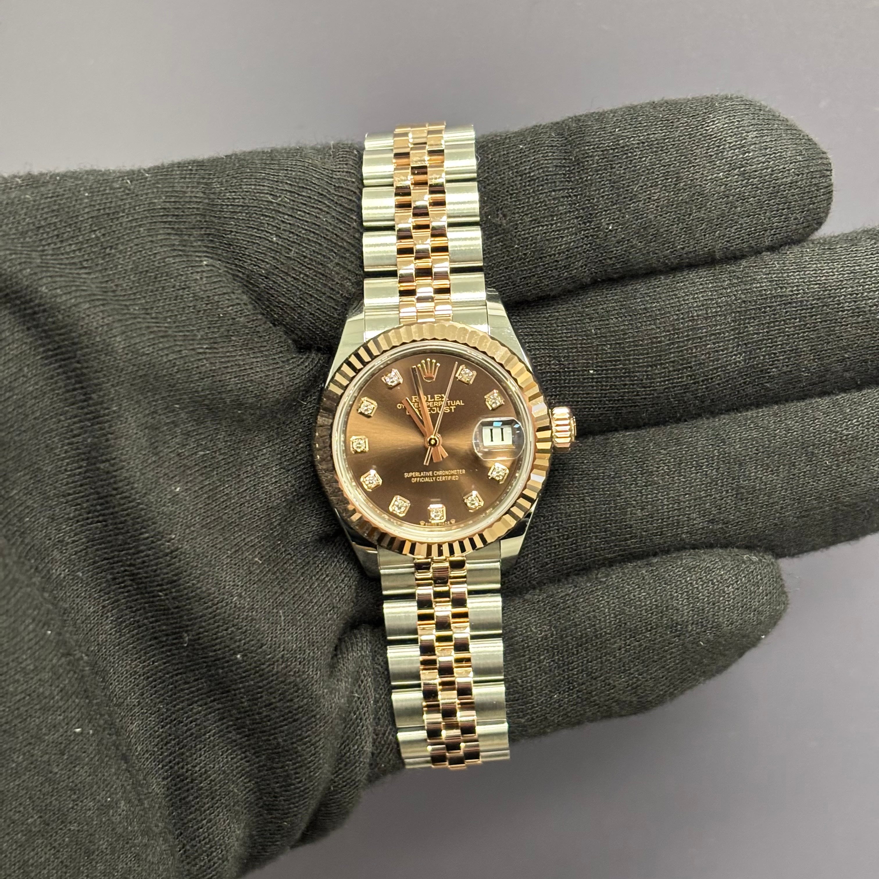 Rolex Datejust 28mm Chocolate Dial Watch Ref# 279171 - Happy Jewelers Fine Jewelry Lifetime Warranty