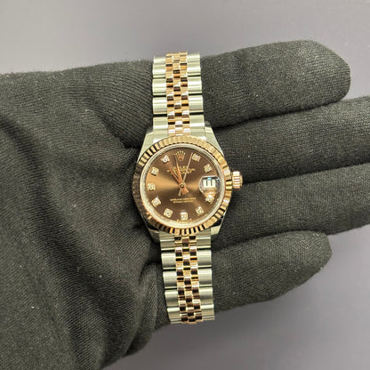 Rolex Datejust 28mm Chocolate Dial Watch Ref# 279171 - Happy Jewelers Fine Jewelry Lifetime Warranty