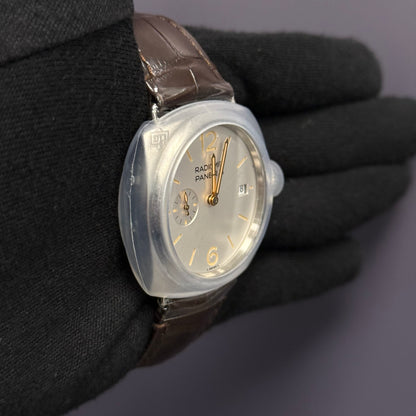 Panerai Radiomir Quaranta 40mm Silver Dial Watch Ref# PAM01292 - Happy Jewelers Fine Jewelry Lifetime Warranty