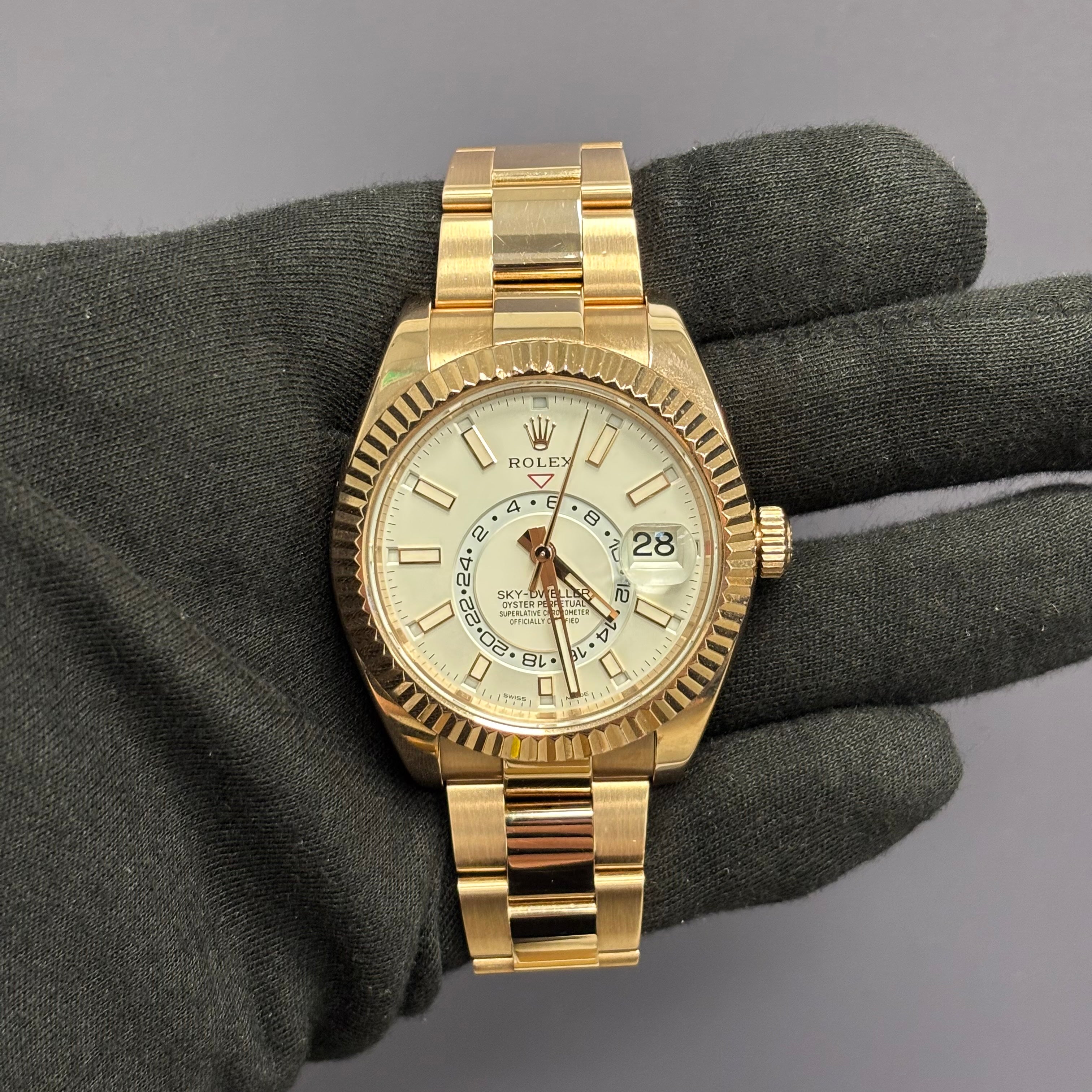 Rolex Sky-Dweller 42mm White Dial Watch Ref# 326935 – Happy Jewelers