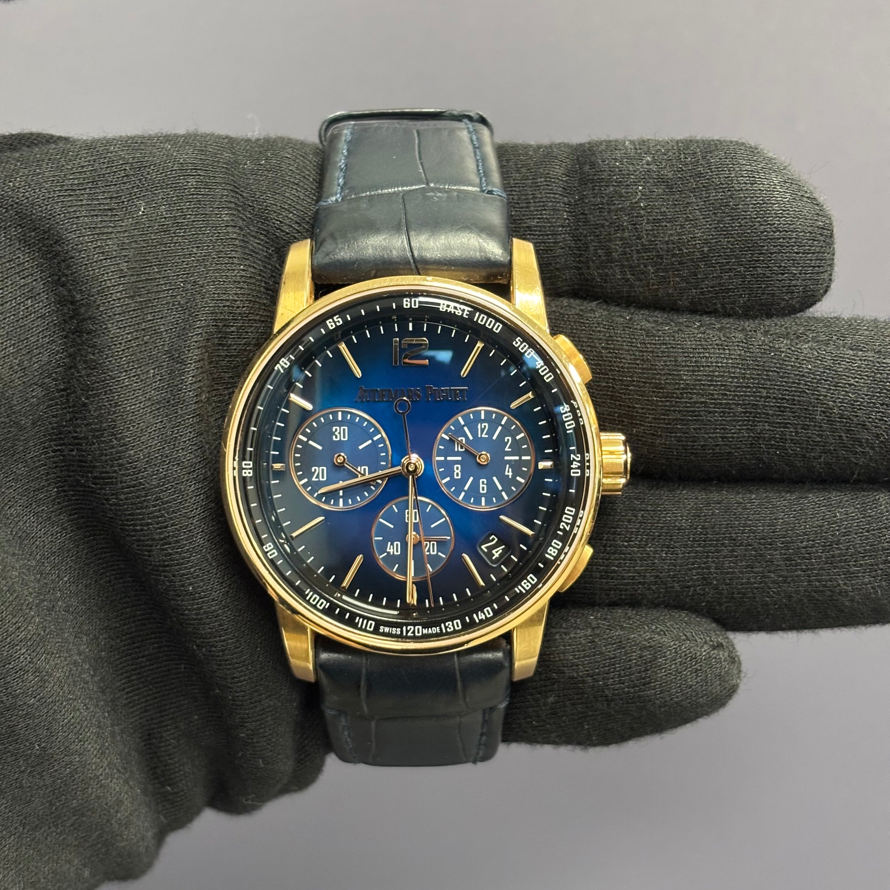 Audemars Piguet Code 11.59 41mm Blue Dial Watch Ref# 26393OR.OO.A028CR.01 - Happy Jewelers Fine Jewelry Lifetime Warranty