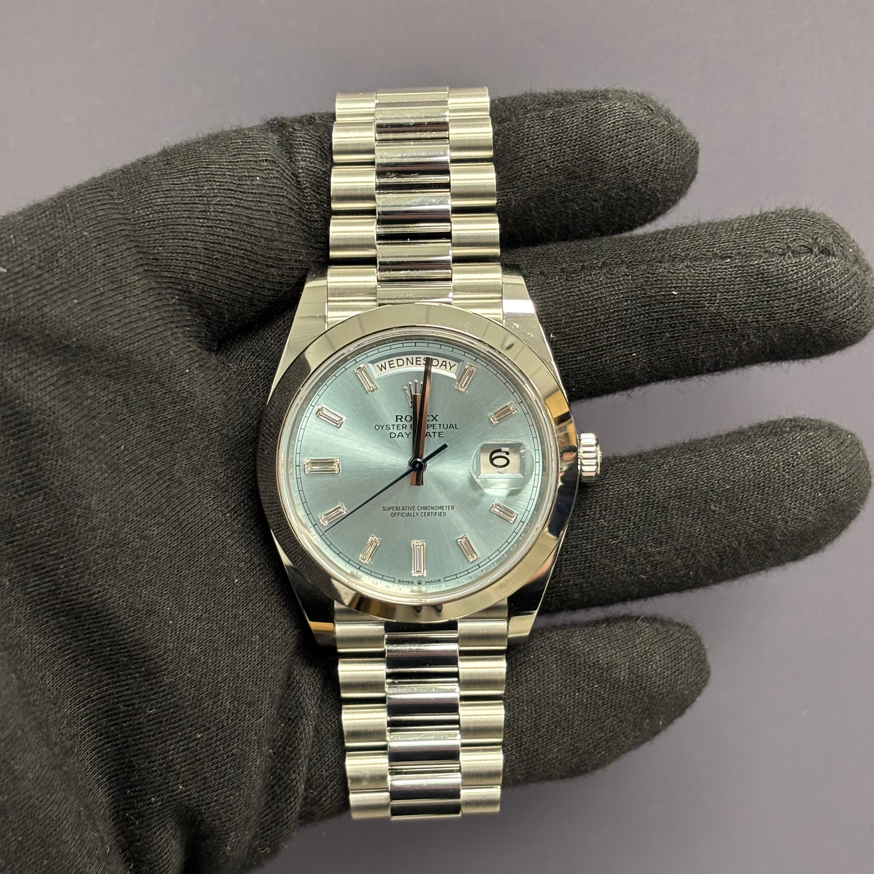 Rolex Day-Date 40mm Blue Dial watch Ref# 228206 - Happy Jewelers Fine Jewelry Lifetime Warranty