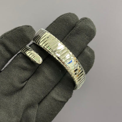 Bvlgari Serpenti 35mm Silver Dial Watch Ref# 101828 - Happy Jewelers Fine Jewelry Lifetime Warranty