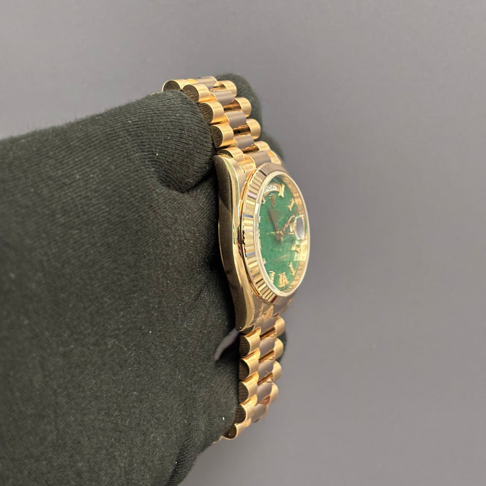 Rolex Day-Date 36mm Green Dial Watch Ref# 128235