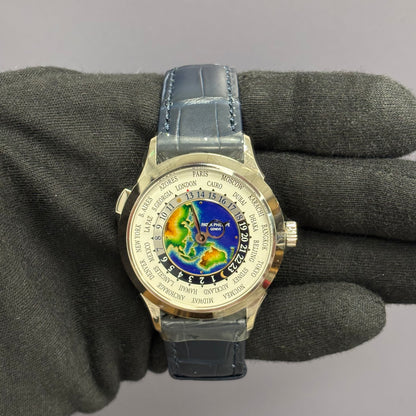 Patek Philippe World Time 38.5mm Blue Dial Watch Ref# 5231G-001 - Happy Jewelers Fine Jewelry Lifetime Warranty