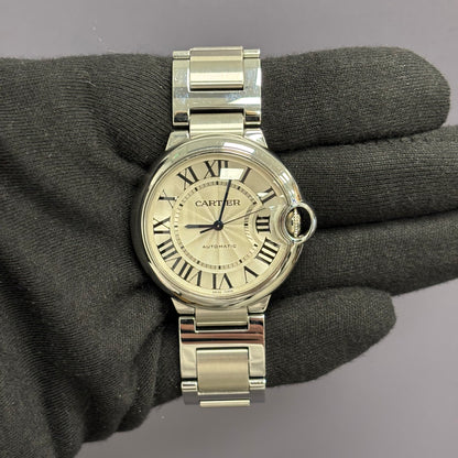 Cartier Ballon Bleu 36mm White Dial Watch Ref# W6920046 - Happy Jewelers Fine Jewelry Lifetime Warranty