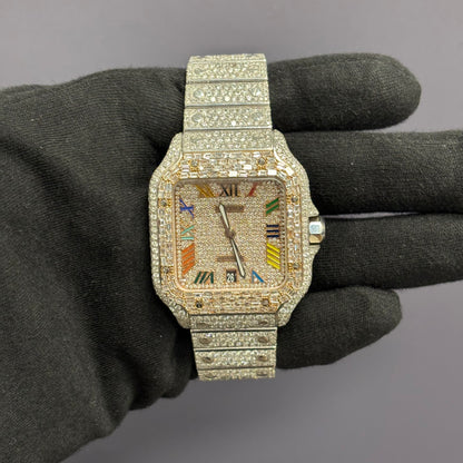 Cartier Santos 40mm Pave Dial Watch Ref# WSSA0018 - Happy Jewelers Fine Jewelry Lifetime Warranty