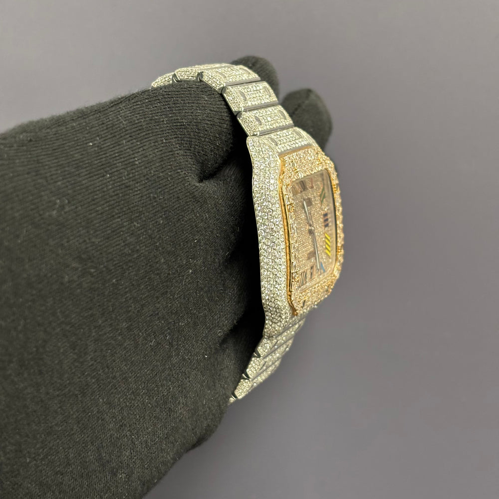 Cartier Santos 40mm Pave Dial Watch Ref# WSSA0018