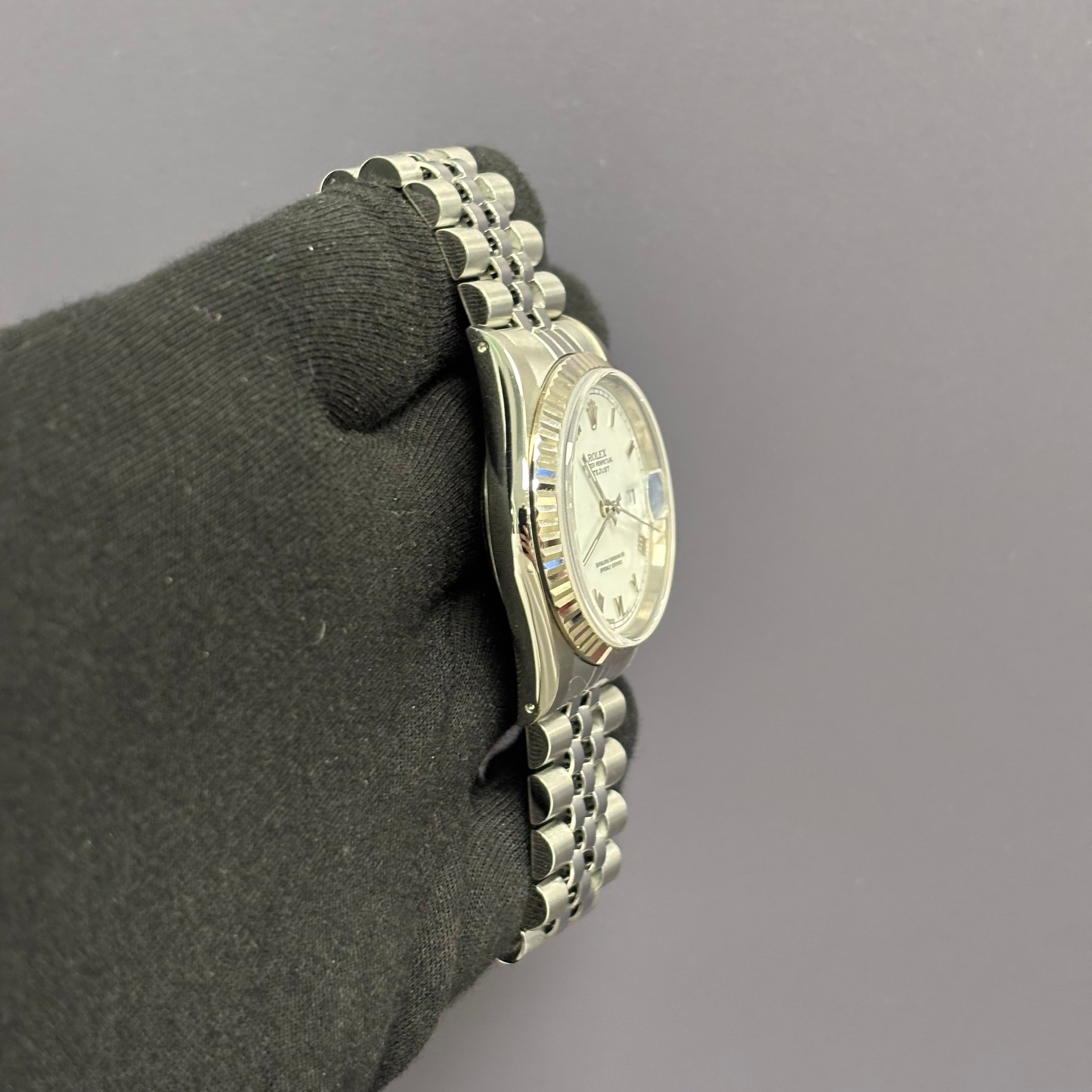 Rolex Datejust 36mm White Dial Watch Ref# 16234 - Happy Jewelers Fine Jewelry Lifetime Warranty