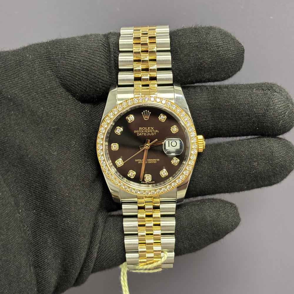 Rolex Datejust 36mm Black Dial Watch Ref# 116243