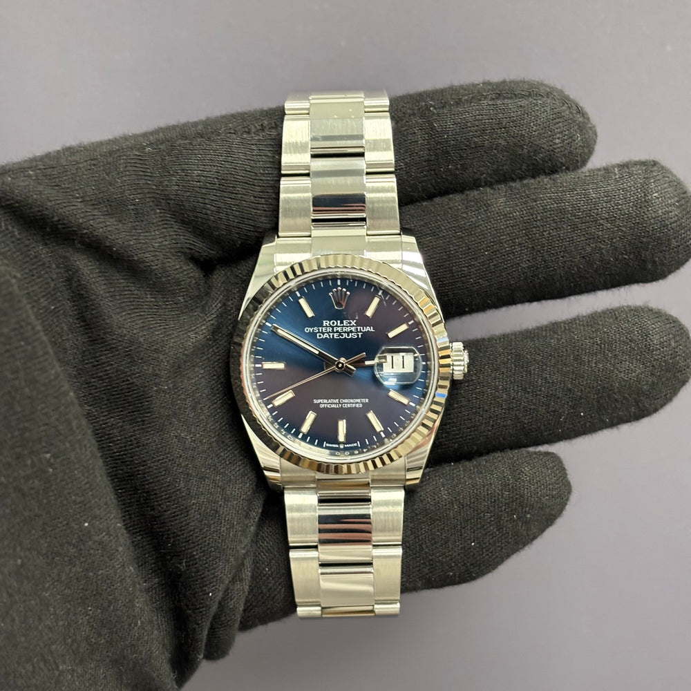 Rolex Datejust 36mm Blue Dial Watch Ref# 126234