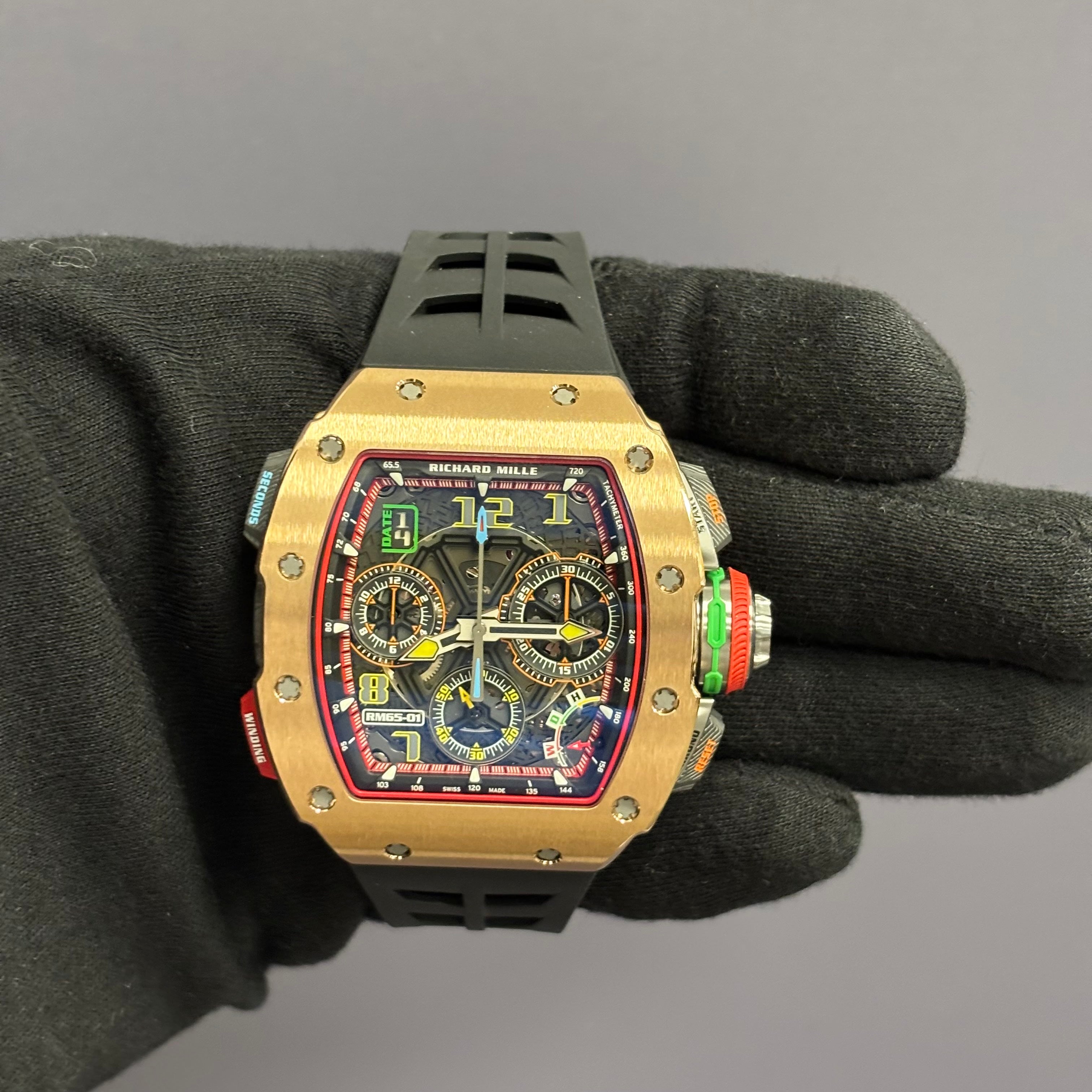 Richard Mille RM65-01 42.5mm Openwork Dial Watch Ref# RM65-01 - Happy Jewelers Fine Jewelry Lifetime Warranty