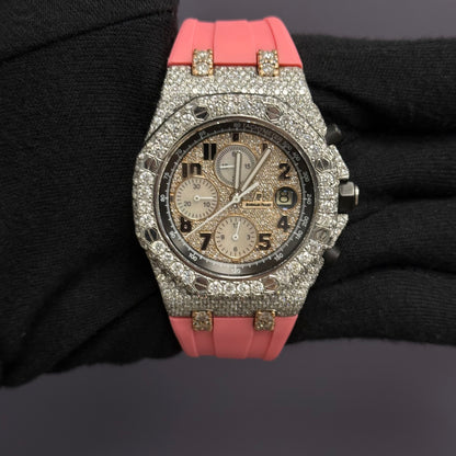 Audemars Piguet Royal Oak 42mm Pave Dial Watch - Happy Jewelers Fine Jewelry Lifetime Warranty