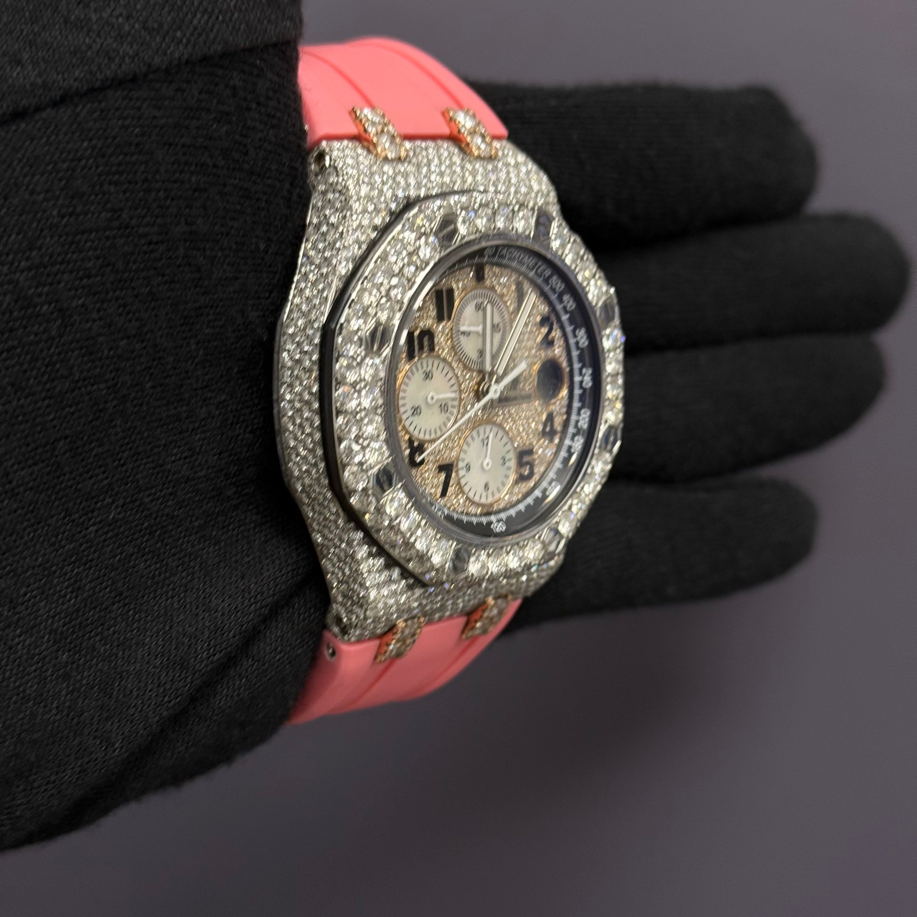 Audemars Piguet Royal Oak 42mm Pave Dial Watch - Happy Jewelers Fine Jewelry Lifetime Warranty