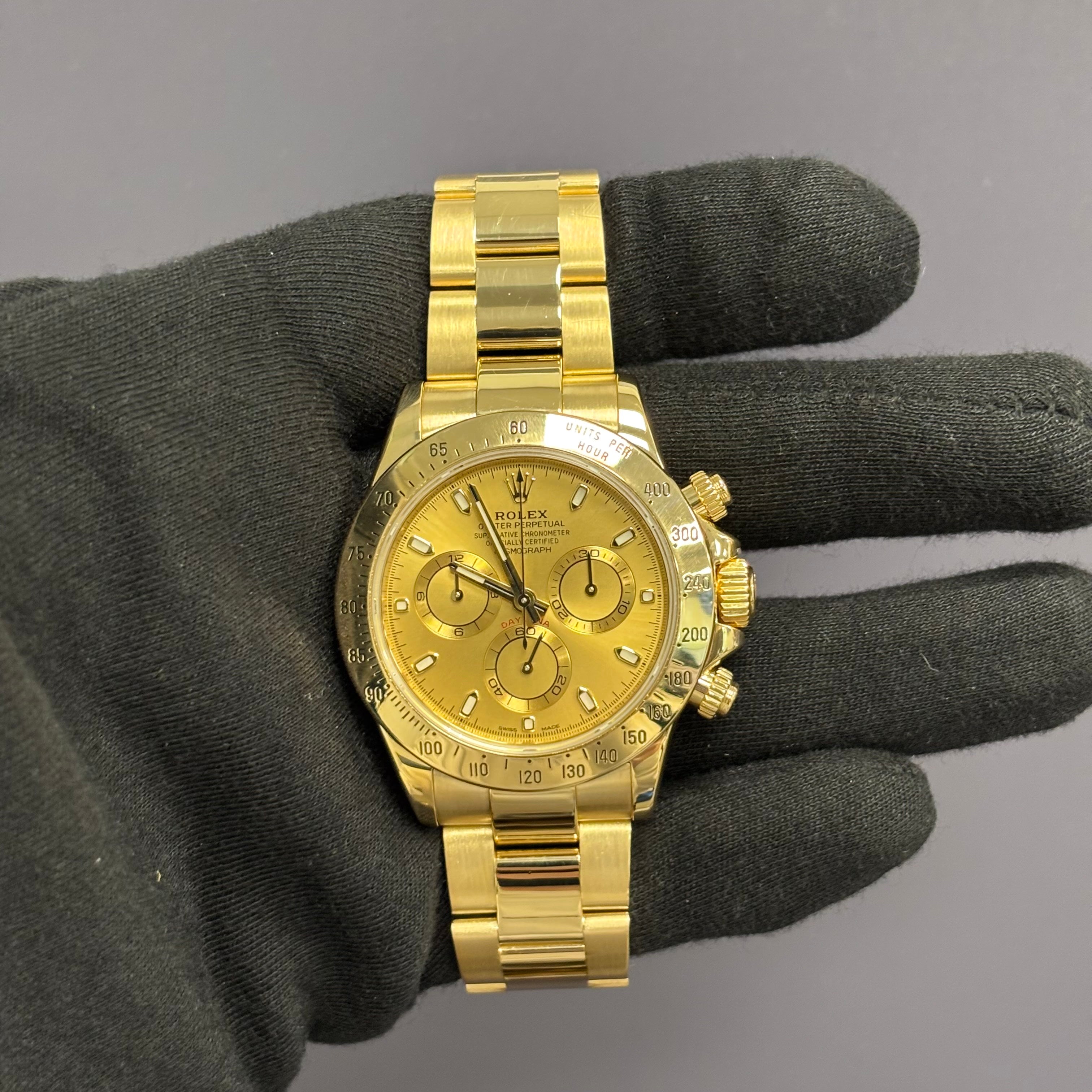 Rolex Daytona 40mm Champagne Dial Watch Ref# 116528 - Happy Jewelers Fine Jewelry Lifetime Warranty