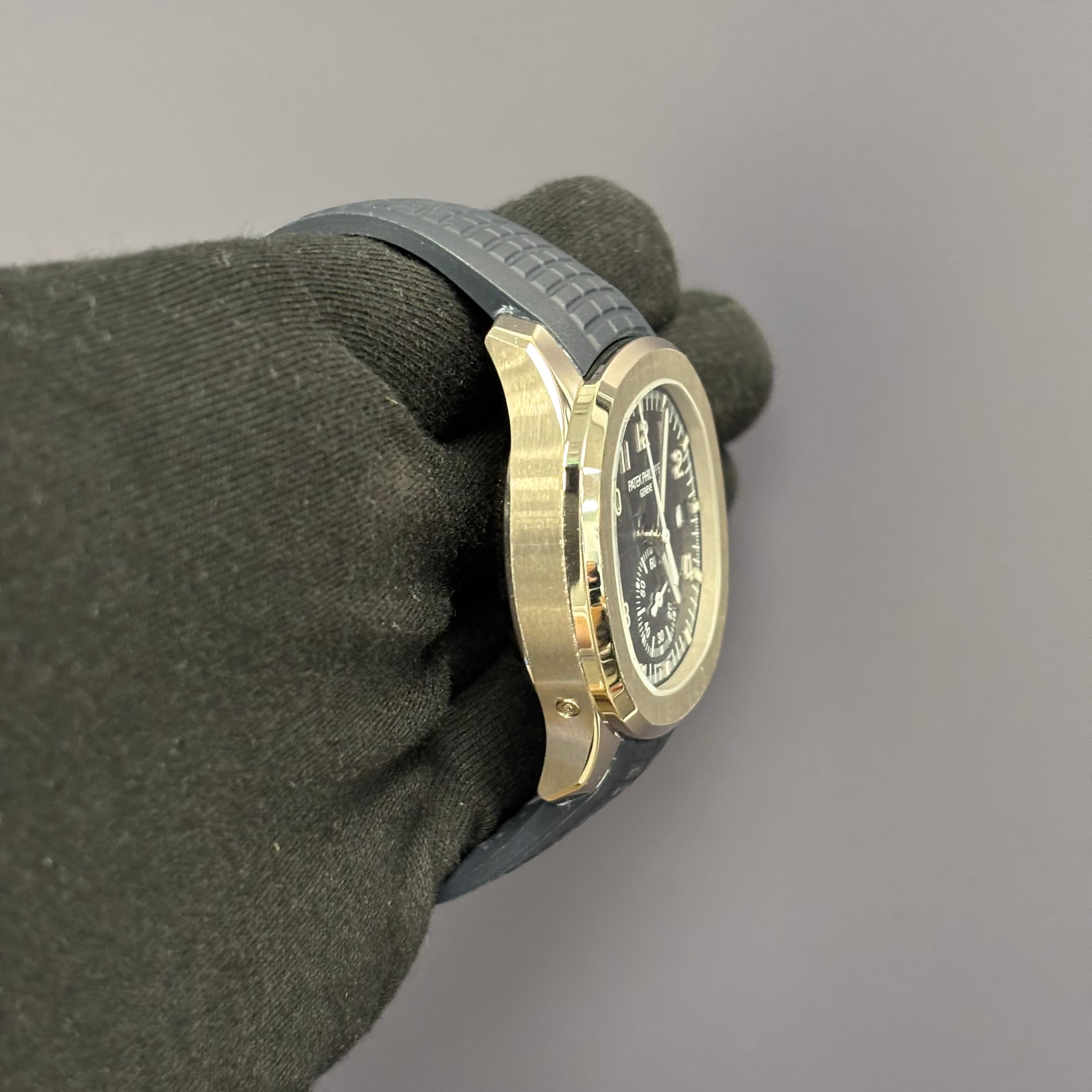 Patek Philippe Aquanaut 42mm Blue Dial Watch Ref# 5968G-001 - Happy Jewelers Fine Jewelry Lifetime Warranty