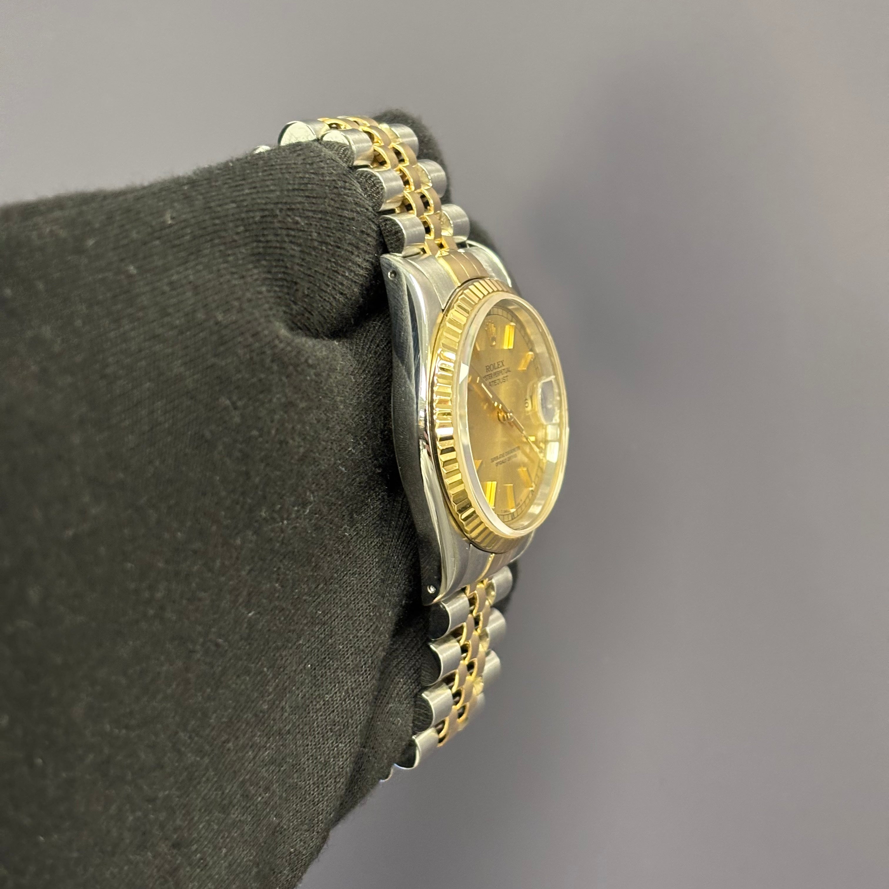 Rolex Datejust 36mm Champagne Dial Watch Ref# 16233 - Happy Jewelers Fine Jewelry Lifetime Warranty