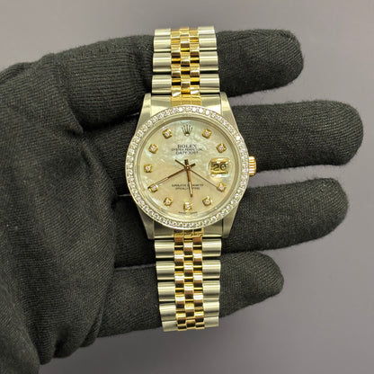 Rolex Datejust 36mm MOP Dial Watch Ref# 16233 - Happy Jewelers Fine Jewelry Lifetime Warranty