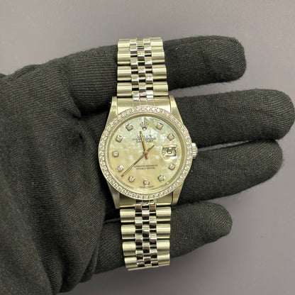 Rolex Datejust 36mm MOP Dial Watch Ref# 16234 - Happy Jewelers Fine Jewelry Lifetime Warranty