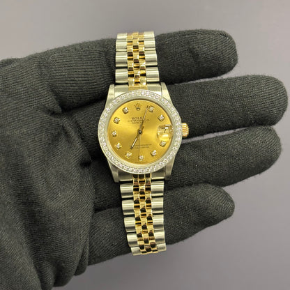 Rolex Datejust 31mm Champagne Dial Watch Ref# 68273 - Happy Jewelers Fine Jewelry Lifetime Warranty