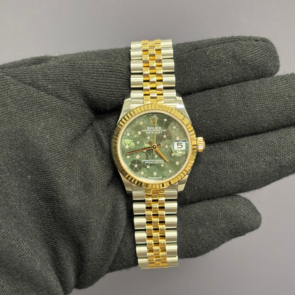 Rolex Datejust 31mm Green Dial Watch Ref# 278273 - Happy Jewelers Fine Jewelry Lifetime Warranty