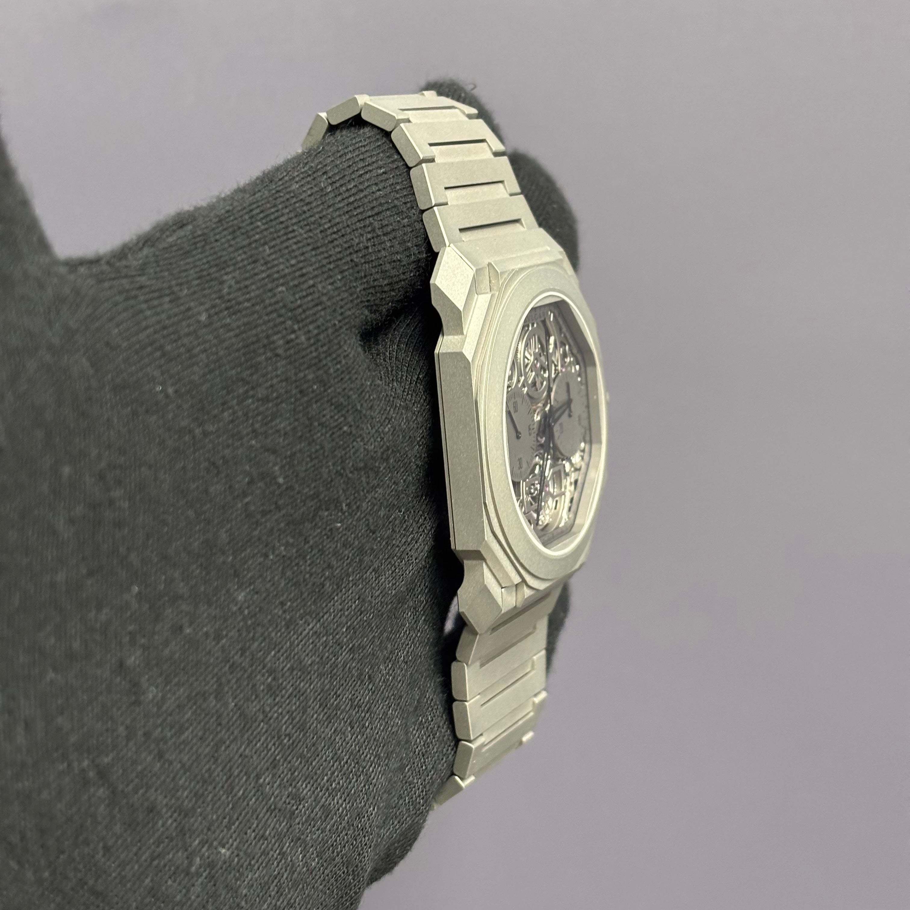 Bvlgari Octo 43mm Openwork Dial Watch Ref# 103295 - Happy Jewelers Fine Jewelry Lifetime Warranty