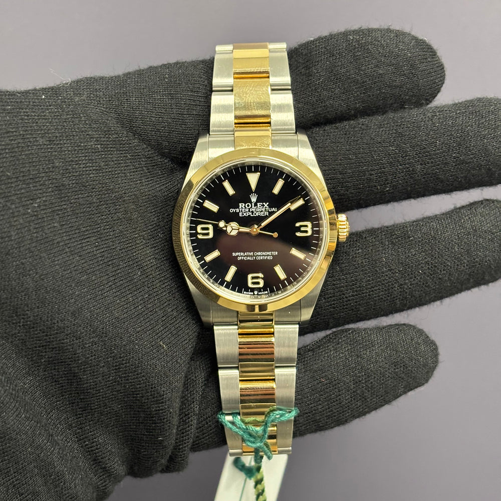 Rolex Oyster Perpetual 34mm Black Dial Watch Ref# 124273