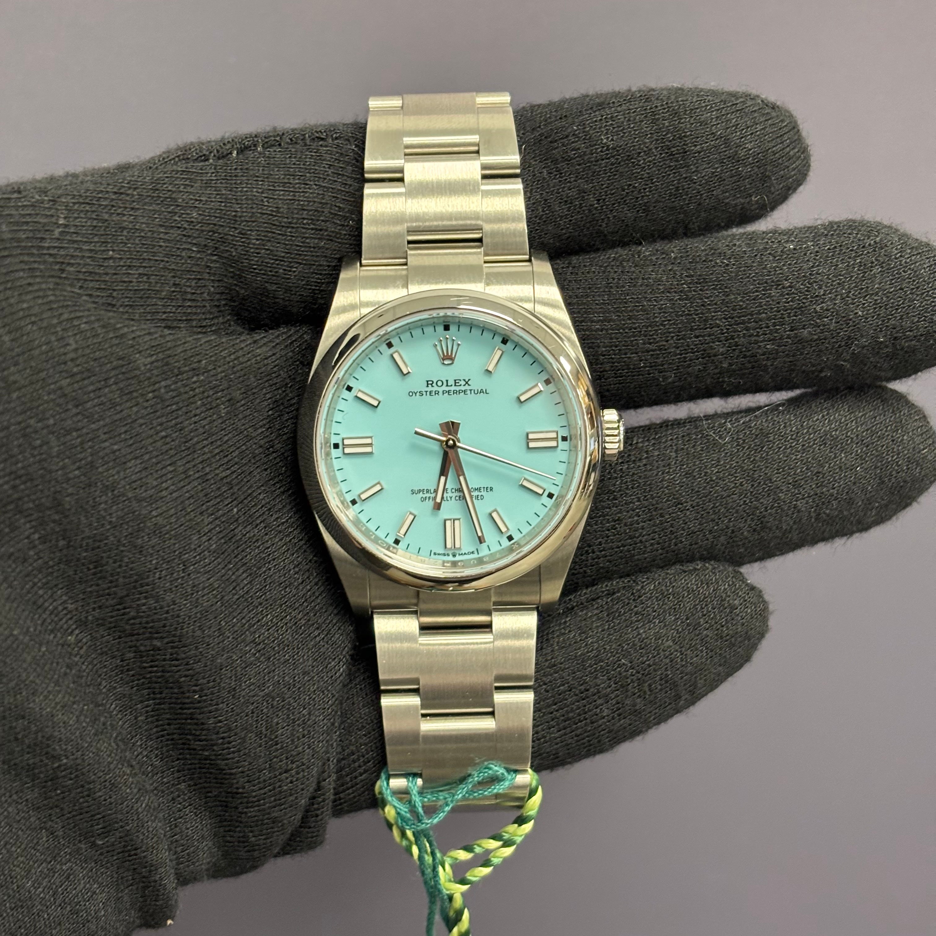 Rolex Oyster Perpetual 36mm Blue Dial Watch Ref# 126000 - Happy Jewelers Fine Jewelry Lifetime Warranty