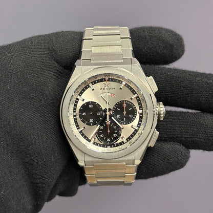 Zenith El Primero 44mm Silver Dial Watch Ref# 95.9005.9004/01.M9000 - Happy Jewelers Fine Jewelry Lifetime Warranty