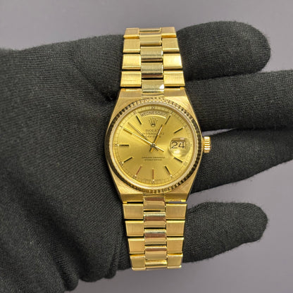 Rolex Day-Date 36mm Champagne Dial Watch Ref# 19018 - Happy Jewelers Fine Jewelry Lifetime Warranty