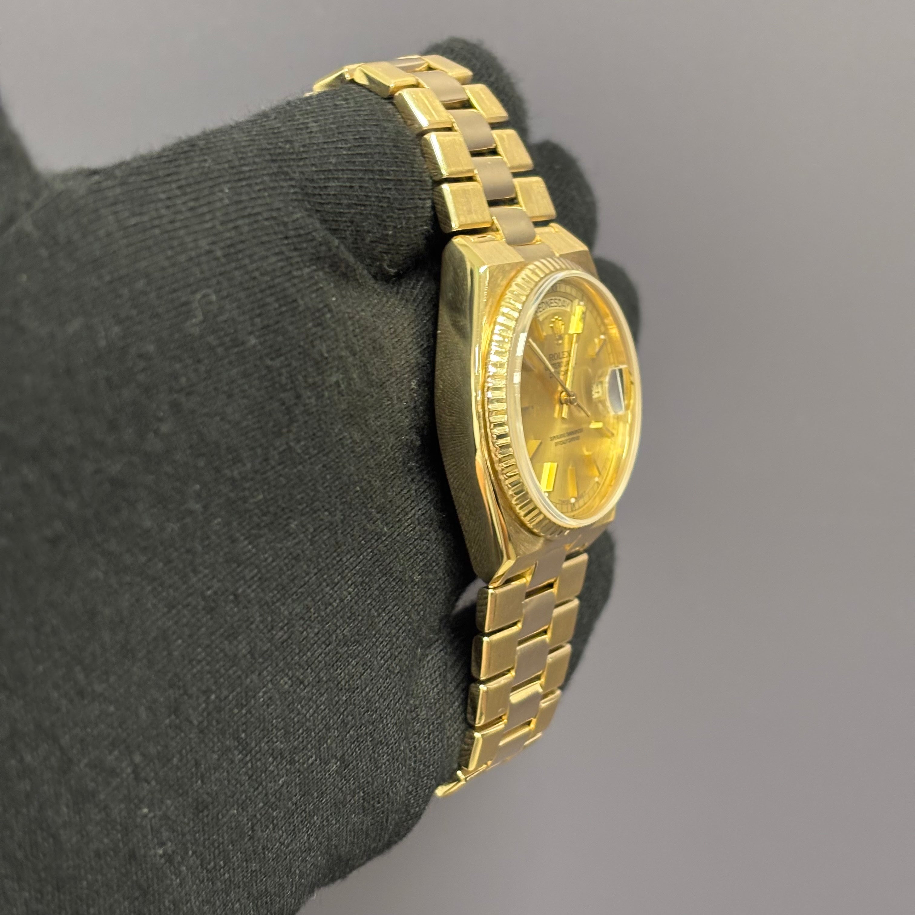 Rolex Day-Date 36mm Champagne Dial Watch Ref# 19018 - Happy Jewelers Fine Jewelry Lifetime Warranty