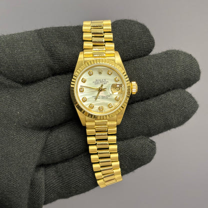 Rolex Datejust 26mm MOP Dial Watch Ref# 6927 - Happy Jewelers Fine Jewelry Lifetime Warranty