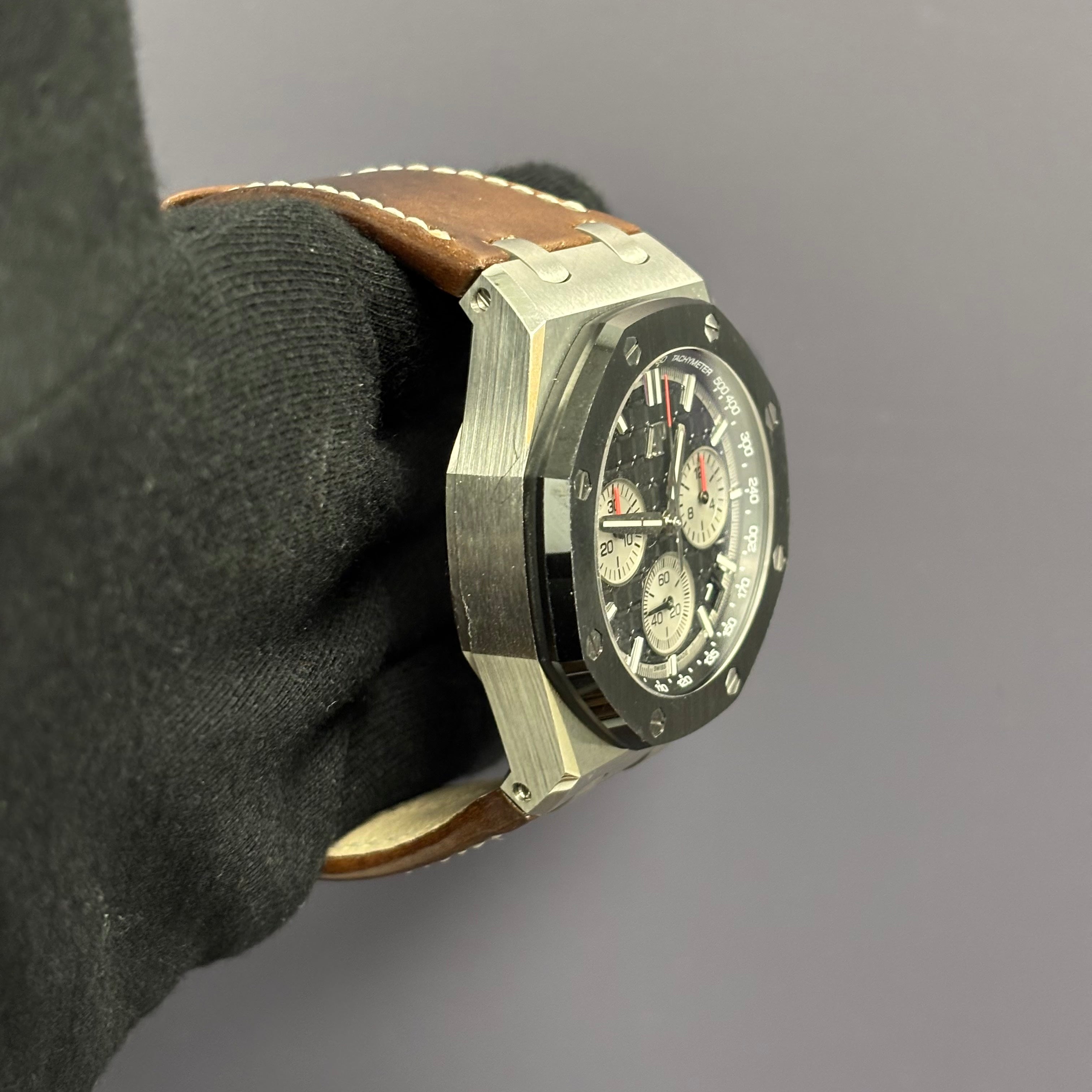 Audemars Piguet Royal Oak 43mm Black Dial Watch Ref# 26420SO.OO.A002CA.01 - Happy Jewelers Fine Jewelry Lifetime Warranty