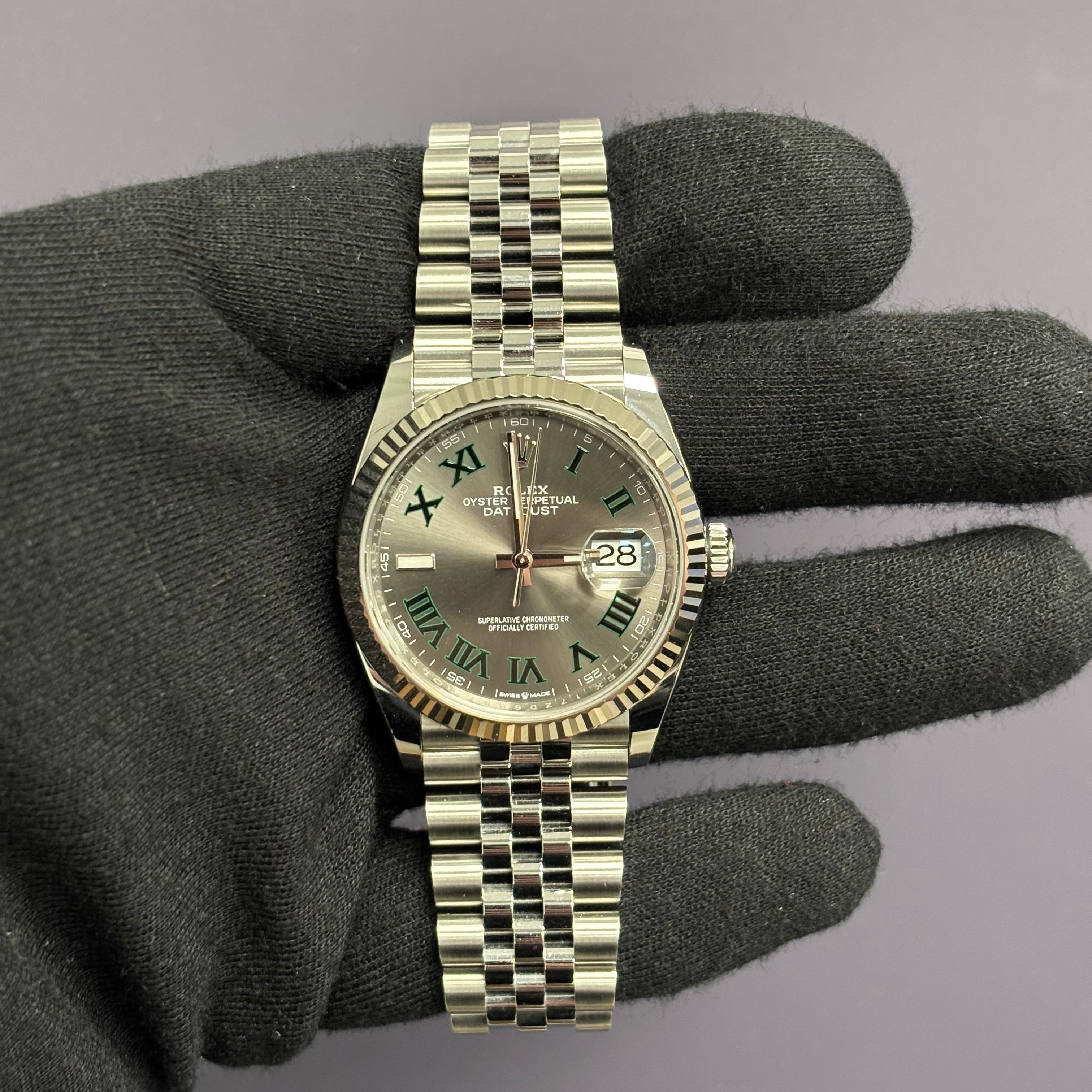 Rolex Datejust 36mm Wimbledon Dial Watch Ref# 126234 - Happy Jewelers Fine Jewelry Lifetime Warranty