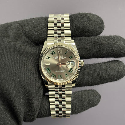 Rolex Datejust 36mm Wimbledon Dial Watch Ref# 126234 - Happy Jewelers Fine Jewelry Lifetime Warranty