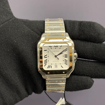 Cartier Santos 40mm White Dial Watch Ref# W2SA0009 - Happy Jewelers Fine Jewelry Lifetime Warranty