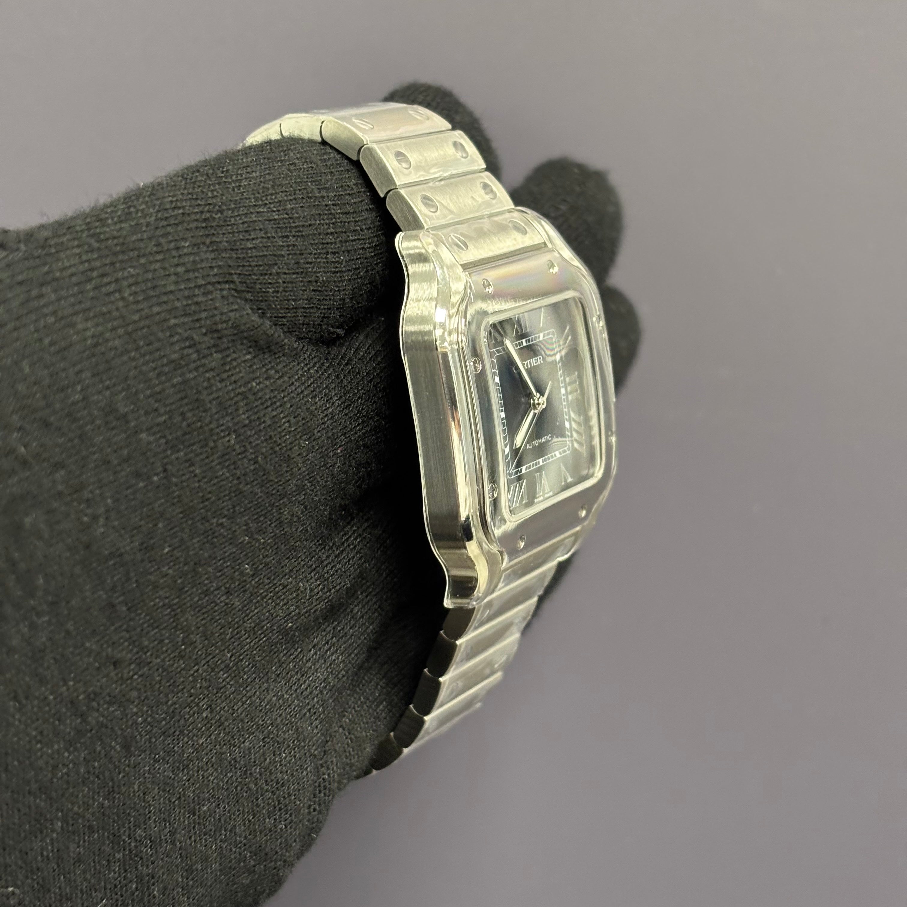 Cartier Santos 35mm Blue Dial Watch Ref# WSSA0063 - Happy Jewelers Fine Jewelry Lifetime Warranty