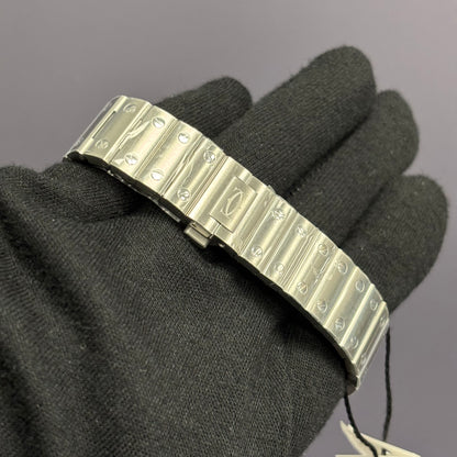 Cartier Santos 35mm Blue Dial Watch Ref# WSSA0063 - Happy Jewelers Fine Jewelry Lifetime Warranty